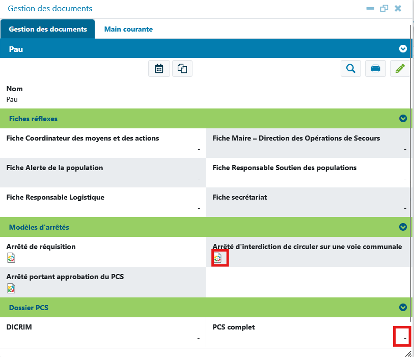 Télécharger des documents et modèles pcs
